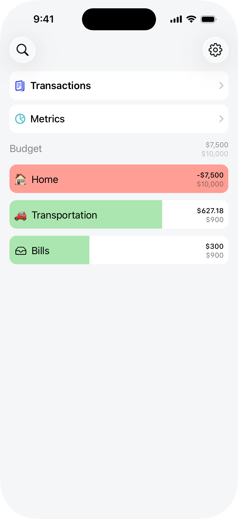 home screen screenshot